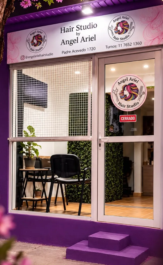 Frente del local Hair Studio by Angel Ariel en Padre Acevedo 1720, Béccar